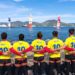 Equipo español luciendo la camiseta del Cádiz CF en Francia / FOTO: SailGP