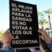 Pancarta en una concentración de apoyo a la sanidad pública / FOTO: Eulogio García