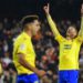 Celebrando el gol de Rubén Alcaraz / FOTO: Cádiz CF