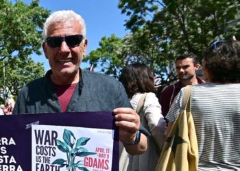 Fermín Aparicio en una pasada manifestación por el Primero de Mayo / FOTO: Eulogio García