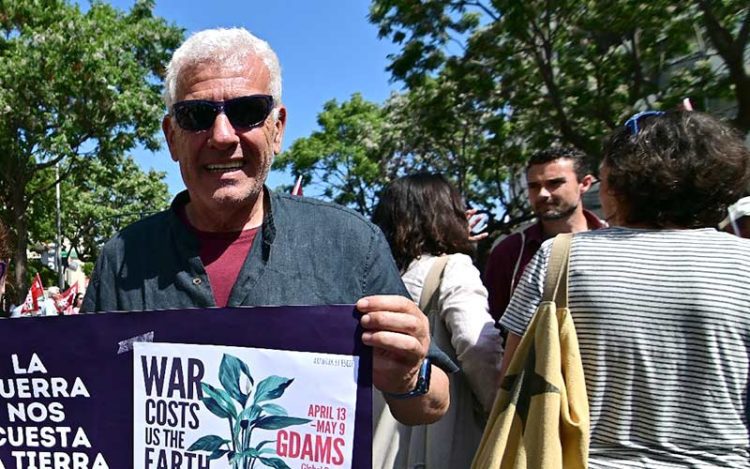 Fermín Aparicio en una pasada manifestación por el Primero de Mayo / FOTO: Eulogio García