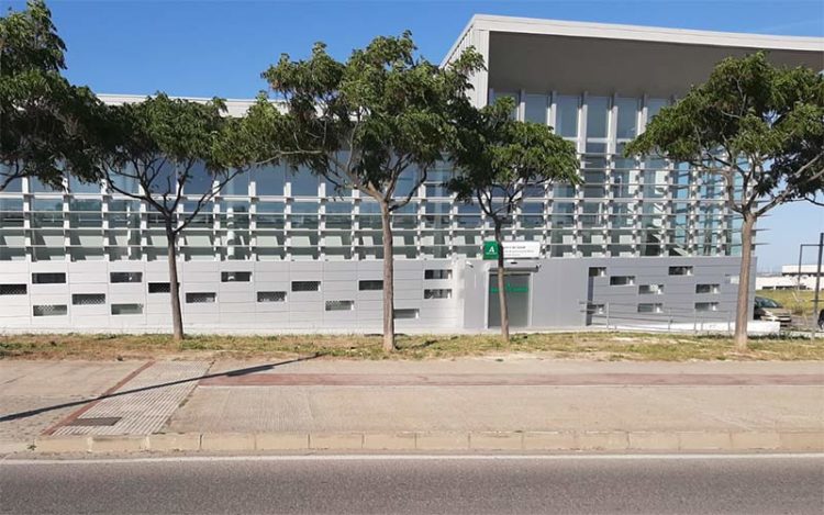 La zona verde que rodea el edificio deja mucho que desear / FOTO: Flave