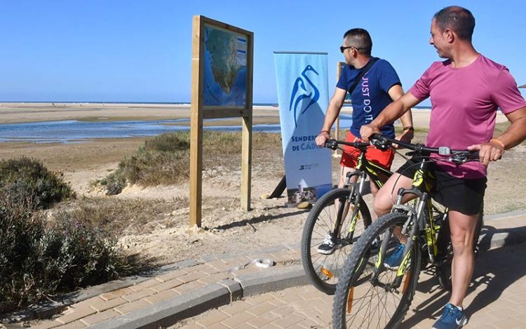 Detalle de la señalización en el tramo entre Zahara de los Atunes y Chiclana / FOTO: Diputación