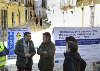 El anterior edil de Urbanismo en una visita a los trabajos en enero / FOTO: Ayto.