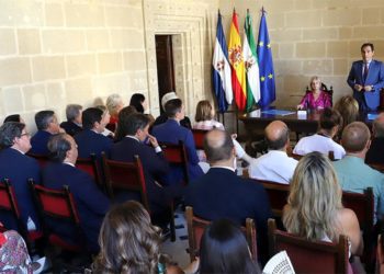 Momento de los discursos durante el acto de firma / FOTO: Ayto.