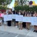 Protesta a las puertas del colegio portuense / FOTO: Ustea