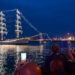 El mexicano ‘Cuauhtémoc’ arribando al muelle en la tarde-noche del miércoles / FOTO: Eulogio García