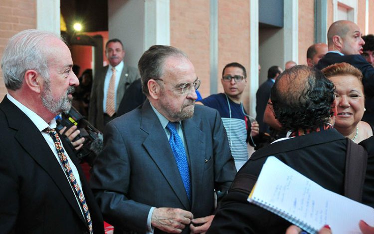 Burgos, junto a Antonio Martín, en una imagen de archivo / FOTO: Eulogio García