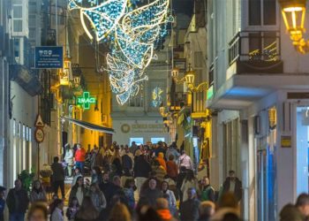 La calle San Rafael en navidades / FOTO: Ayto.