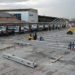 Montando la carpa el pasado febrero / FOTO: Eulogio García