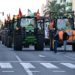 Pese a no tener permiso, la tractorada entró en la capital / FOTO: Eulogio García