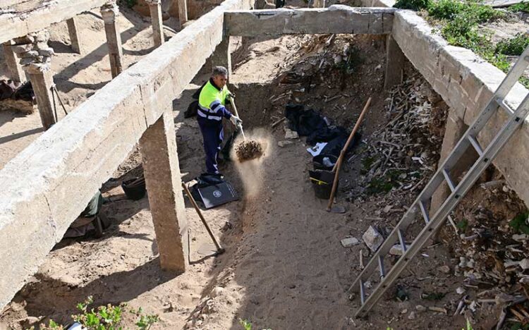 Durante pasados trabajos de exhumación de restos de represaliados del franquismo / FOTO: Eulogio García