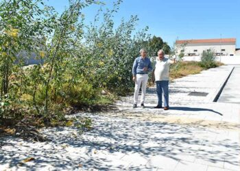 El portavoz andalucista supervisa los urbanizados suelos de Janer / FOTO: AxSí