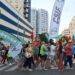 Los concentrados en Cádiz cortando el tráfico en la avenida / FOTO: CSIF