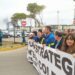 Concentrados a las puertas del astillero isleño, el pasado mayo / FOTO: CSIF