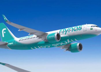 Uno de los aviones de Flynas