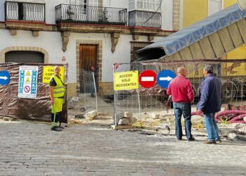 Obras provisionales en la plaza San Juan meses atrás / FOTO: Ayto.