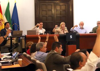 La bancada del PP votando a favor en el pleno / FOTO: Ayto.