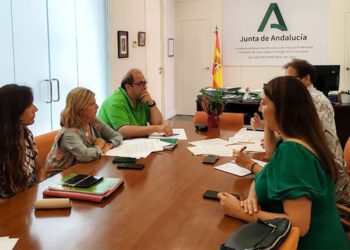 Reunidos en el despacho de la delegada territorial / FOTO: Junta