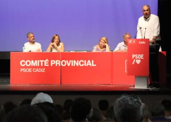 Un momento del comité provincial en Villamartín / FOTO: PSOE