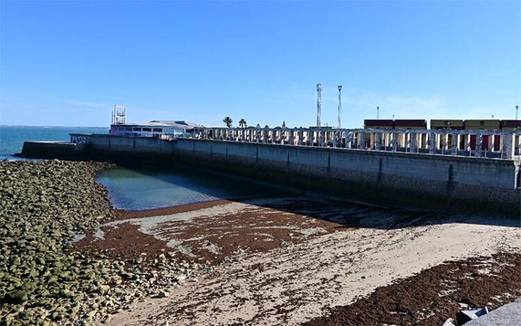 El arenal que se forma con marea baja junto a La Punta / FOTO: Eulogio García