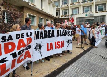 Un momento de la protesta / FOTO: Marea Blanca