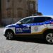 Patrullero vigilante en la plaza de la Catedral / FOTO: Eulogio García