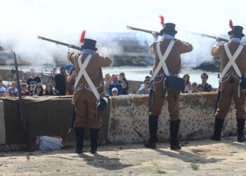 Una de las habituales recreaciones históricas en el Puente Zuazo / FOTO: Ayto.