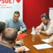 Reunión con el comité en la sede socialista / FOTO: PSOE