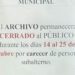 Detalle del cartel en el Archivo Municipal / FOTO: Autonomía Obrera