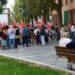 Concentrados en la plaza de España / FOTO: Eulogio García