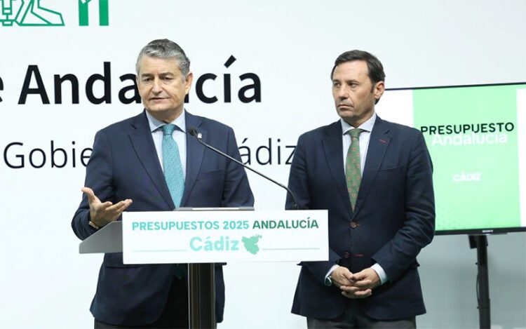 Sanz en su comparecencia en la delegación del Gobierno andaluz en Cádiz / FOTO: Junta