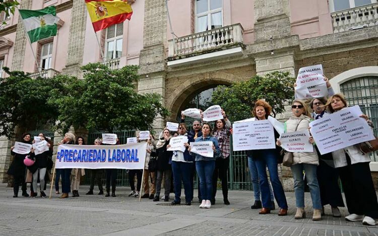 Una pasada protesta de plantilla de la Diputación / FOTO: Eulogio García