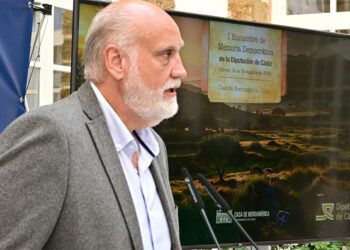 El vicepresidente Javier Vidal detallando el programa / FOTO: Eulogio García