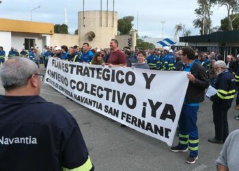 Una pasada protesta en el astillero isleño / FOTO: Ereagafoto