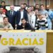 Posado con compañeros de vestuario, Vizcaíno y Cervera / FOTO: Ereagafoto