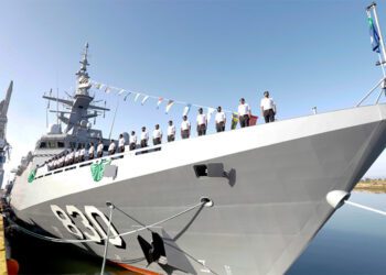 Durante la entrega de la segunda corbeta del primer contrato / FOTO: Navantia