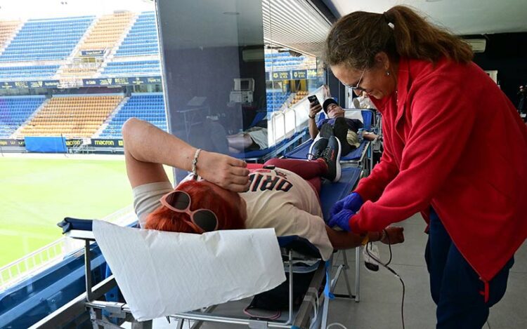 El palco del estadio volverá a servir de sala de donaciones / FOTO: Eulogio García