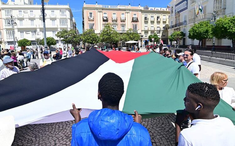 Acto en solidaridad con Palestina celebrado en Cádiz meses atrás / FOTO: Eulogio García