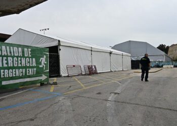 La carpa montada durante el Carnaval 2024 / FOTO: Eulogio García