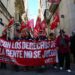 La cabecera de la manifestación en las calles del centro / FOTO: Eulogio García