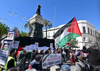 El fin de la marcha, en San Juan de Dios / FOTO: Eulogio García