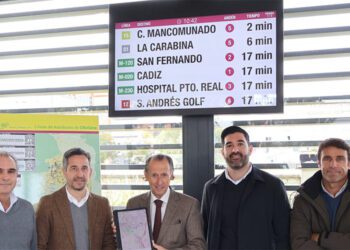 Estrenando el sistema en la estación de autobuses / FOTO: Ayto.