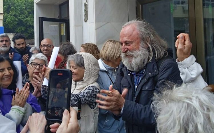 Agradeciendo el calor y la lucha de los presentes / FOTO: Eulogio García