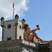 Escultura de Baco colocada con el Carnaval ya empezado / FOTO: Eulogio García