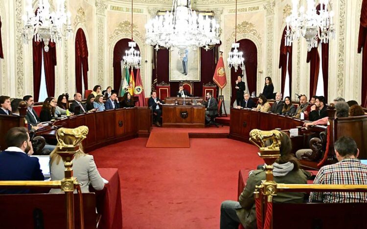 Gobierno y oposición frente a frente en el salón de plenos / FOTO: Eulogio García